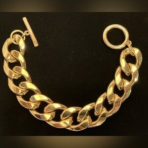 New thick gold designer bracelet in box